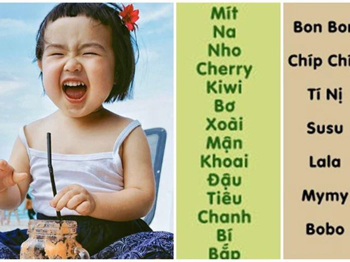 Đặt tên ở cho bé gái bằng các loại củ quả