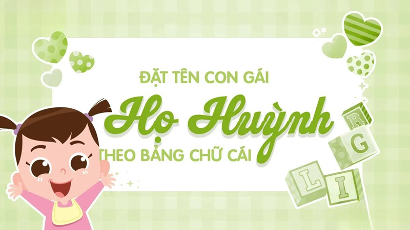 đặt tên con gái họ huỳnh