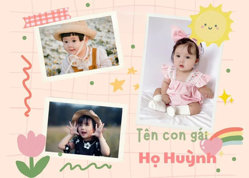 đặt tên con gái họ huỳnh