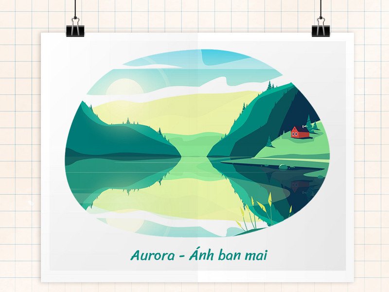 Ánh sáng cực quang Aurora huyền ảo trên bầu trời đêm