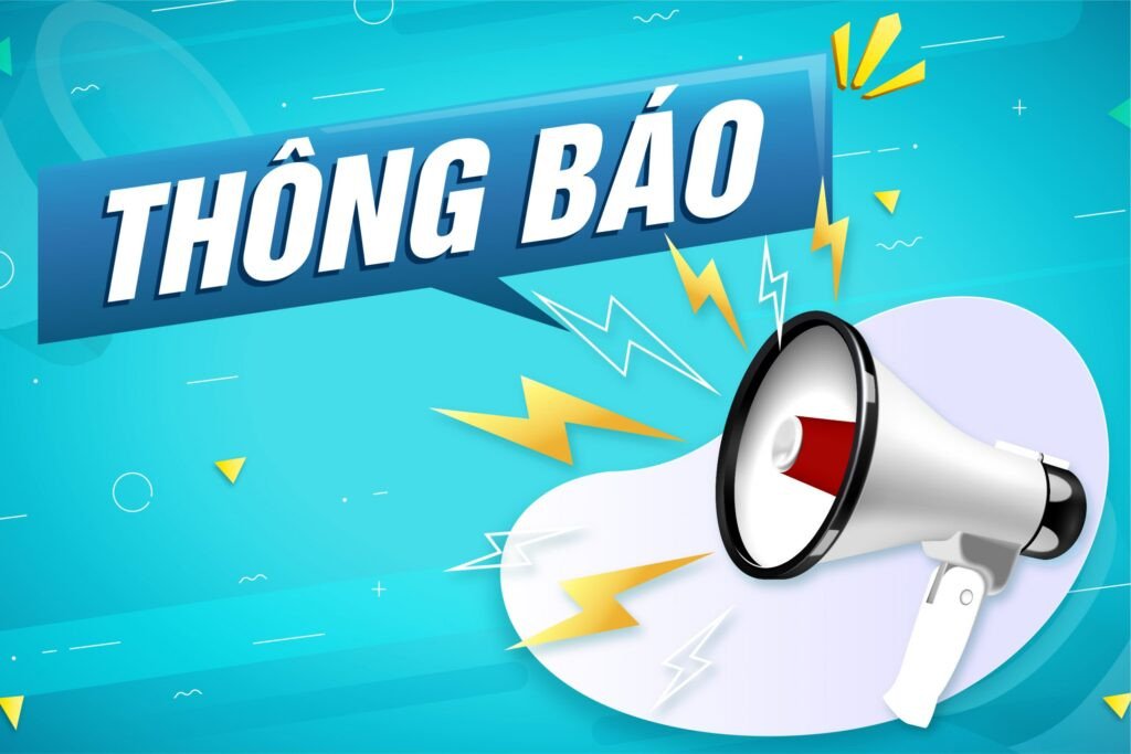 Bảng thông báo các thông tin liên quan đến kỳ thi IELTS