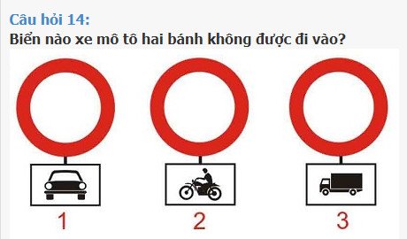Các biển báo quy định xe mô tô không được đi vào