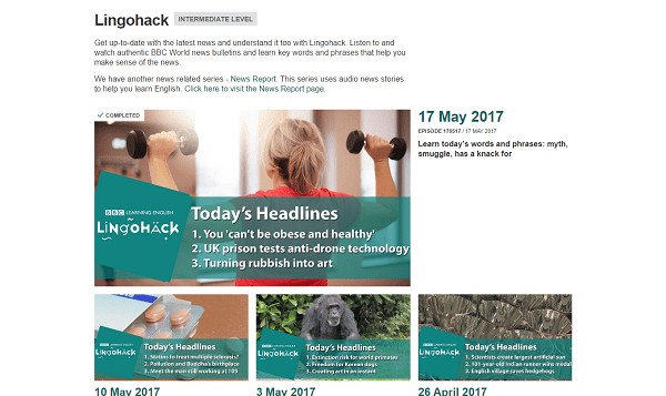 Cải thiện kỹ năng nghe và từ vựng tin tức với LingoHack