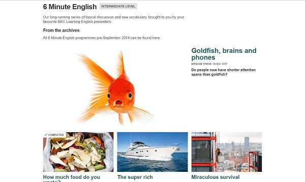 Chương trình 6 Minute English với nhiều chủ đề đa dạng