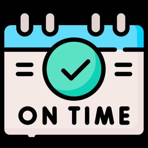 Đồng hồ hiển thị thời gian chính xác cho thấy sự đúng giờ on time
