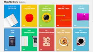 Giao diện ứng dụng Rosetta Stone giúp luyện phát âm tiếng Anh