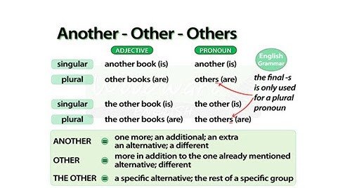 Hình ảnh minh họa cách dùng Other để chỉ vật khác biệt hoặc còn lại