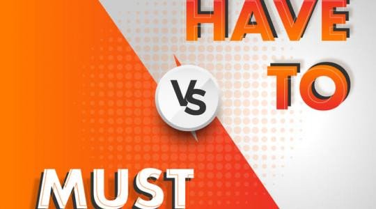 Hình ảnh minh họa ý nghĩa của must và have to trong tiếng Anh
