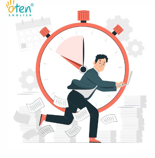 Hình ảnh người đang vội vã để đến kịp lúc in time