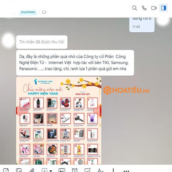 Nội dung tin nhắn mời tham gia kiếm tiền online sau cuộc gọi CSKH YUNDI