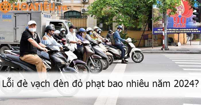 Phương tiện dừng đèn đỏ vượt qua vạch dừng xe