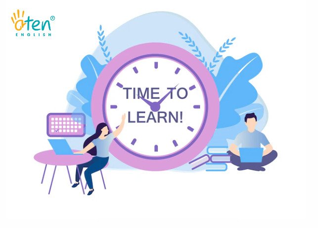 Sổ tay và bút gợi nhắc việc học cách phân biệt on time và in time