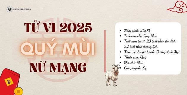 Tử vi tuổi Quý Mùi năm 2025 nữ mạng: Hình ảnh minh họa vận trình