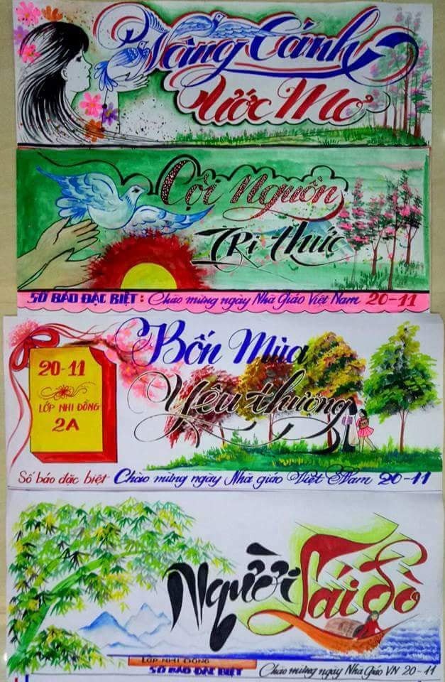 Ảnh minh họa việc sử dụng hình ảnh trong trang trí báo tường