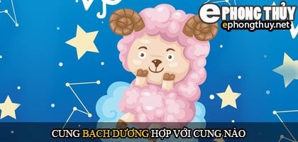 Biểu đồ tương hợp giữa cung Bạch Dương và các cung hoàng đạo