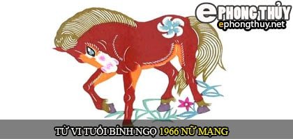 Biểu đồ vận mệnh tử vi tuổi Bính Ngọ 1966 nữ mạng