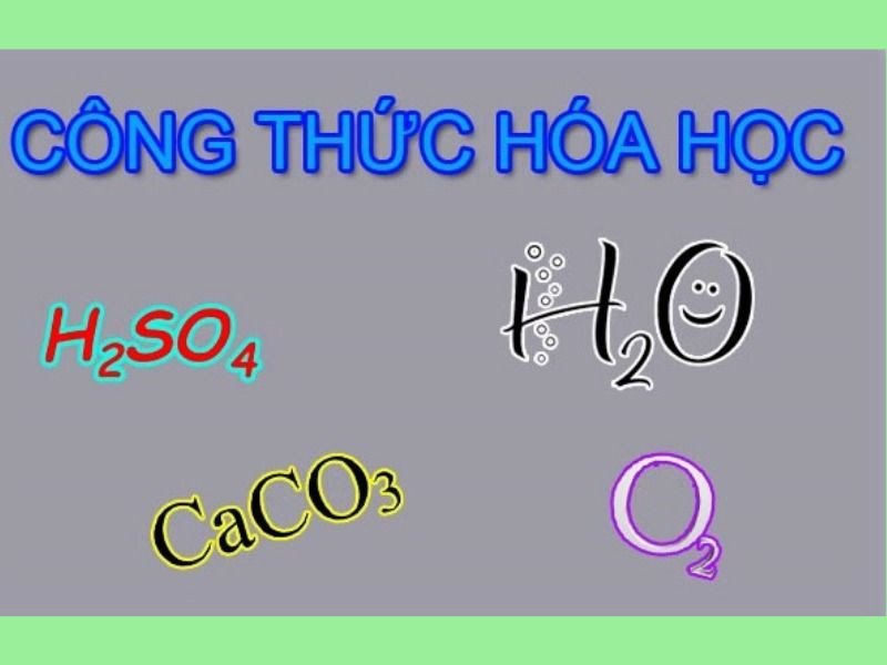 Biểu tượng công thức hóa học và các nguyên tố