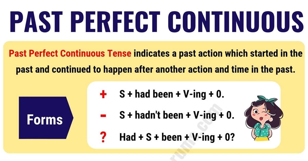 Các quy tắc sử dụng và ví dụ minh họa cho thì quá khứ hoàn thành tiếp diễn.