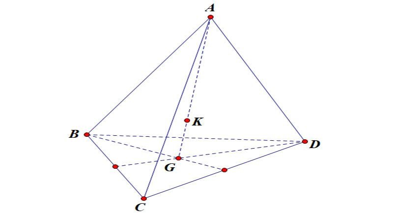 Cách vẽ trọng tâm tứ diện bằng tỉ lệ