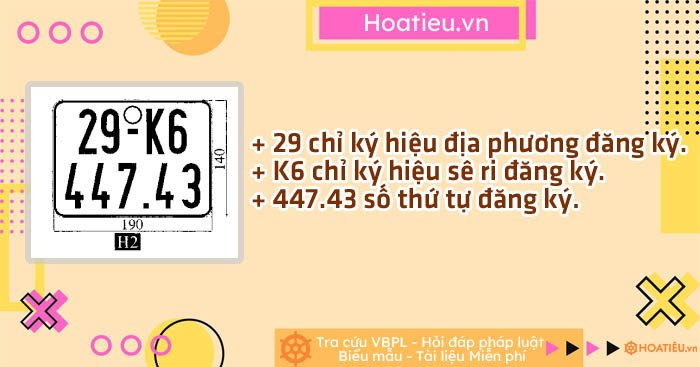 Chi tiết mẫu biển số xe mô tô trong nước nền trắng chữ đen và nền xanh chữ trắng