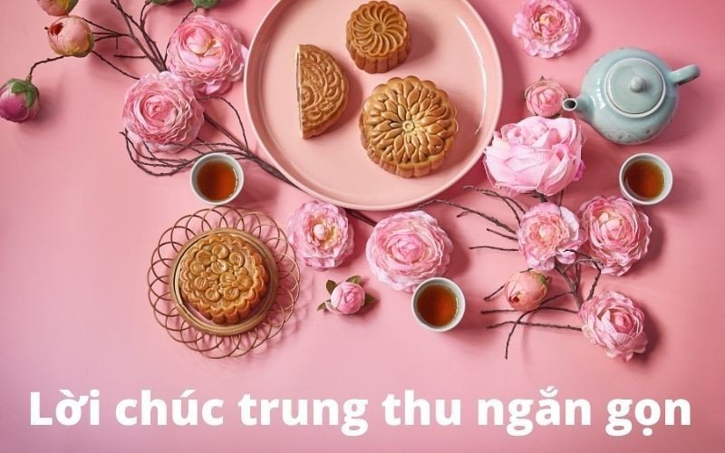 Đèn lồng và bánh nướng, tượng trưng cho lời chúc Trung thu ngắn gọn nhưng chân thành.