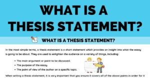 Định nghĩa và vai trò của thesis statement