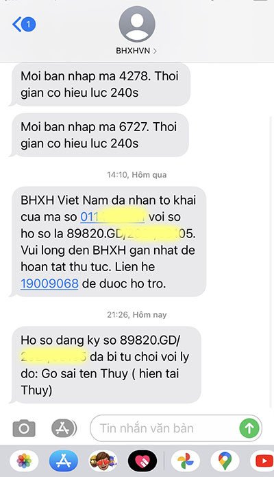 Giấy tờ liên quan đến việc đăng ký VssID, cần điền thông tin chính xác