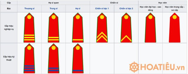 Hệ thống cấp bậc quân hàm Công an nhân dân Việt Nam