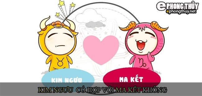 Hình ảnh biểu tượng cung Kim Ngưu và cung Ma Kết thể hiện sự hợp nhau trong tình yêu