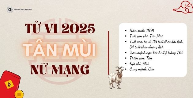 Hình ảnh đại diện cho tử vi tuổi Tân Mùi nữ mạng năm 2025