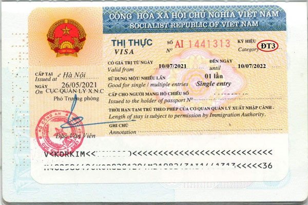 Hình ảnh minh họa các loại visa phổ biến khi phân loại visa theo mục đích nhập cảnh vào Việt Nam