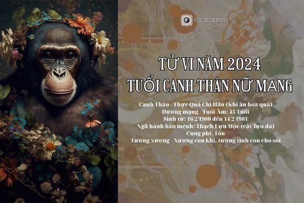 Hình ảnh minh họa tử vi tuổi Canh Thân 1980 nữ mạng năm 2024
