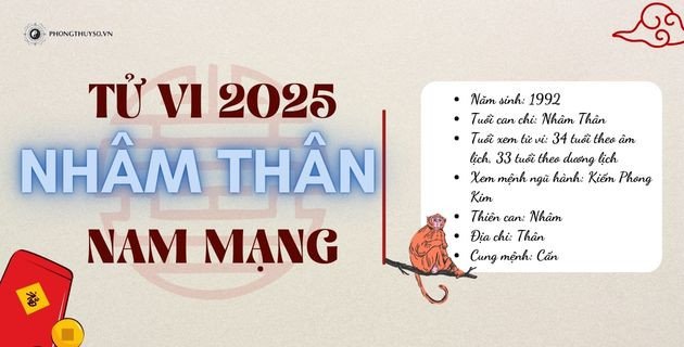 Hình ảnh minh họa vận trình tử vi tuổi Nhâm Thân năm 2025 nam mạng