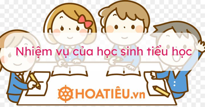 Học sinh tiểu học trong giờ học, thực hiện nhiệm vụ rèn luyện