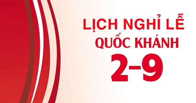 Lịch nghỉ lễ Quốc khánh 2/9/2025 minh họa trên lịch