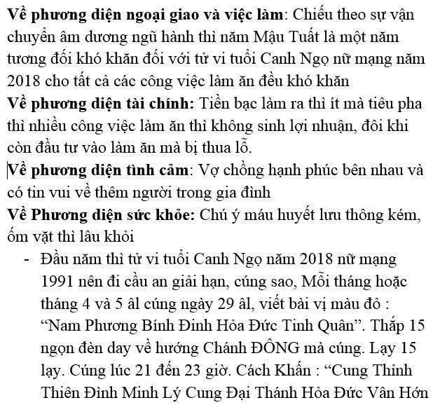 Luận giải tình cảm gia đạo tuổi Canh Ngọ năm 2018 nữ mạng