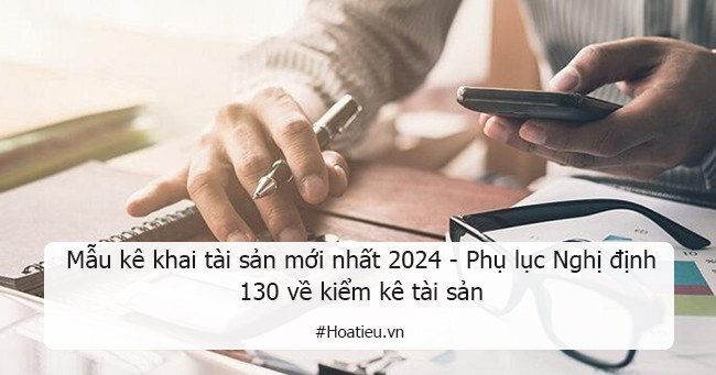 Mẫu biểu phụ lục kê khai tài sản theo Nghị định 130