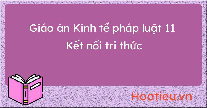 Mẫu kế hoạch bài dạy Giáo dục Kinh tế và Pháp luật lớp 11 sách Kết nối tri thức
