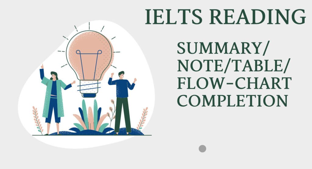 Minh họa các bước làm dạng bài Table Completion trong IELTS Reading