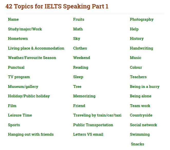 Minh họa các dạng câu hỏi phổ biến về chủ đề Công việc/Học tập trong IELTS Speaking Part 1
