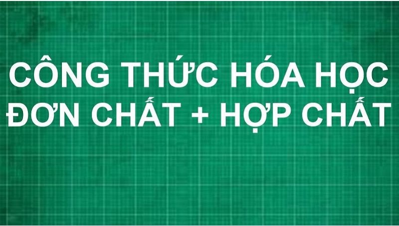 Minh họa cấu tạo công thức hóa học đơn chất và hợp chất
