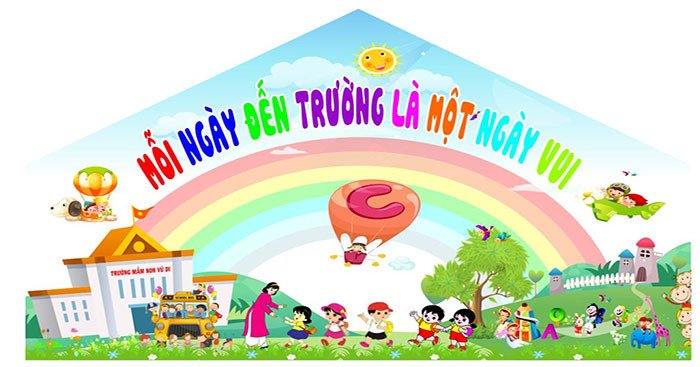 Một góc trường mầm non có thể nhận hồ sơ nhập học trái tuyến