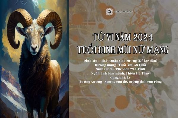 Người nữ tuổi Đinh Mùi 1967 xem tử vi năm 2024