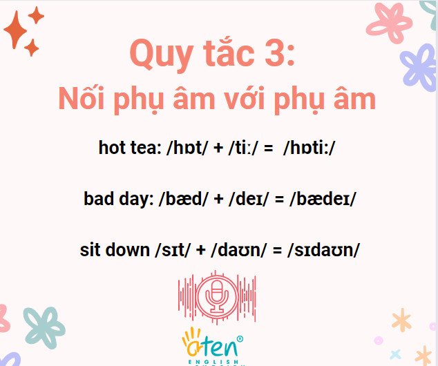 Nguyên tắc nối phụ âm với phụ âm trong tiếng Anh