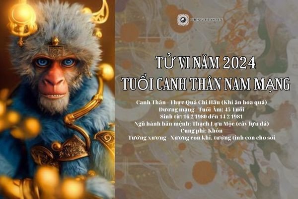 Tổng quan tử vi tuổi Canh Thân 1980 nam mạng năm 2024