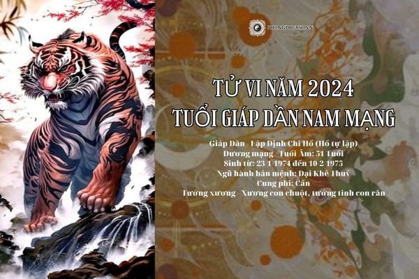Tổng quan vận trình nam mạng tuổi Giáp Dần 1974 trong năm 2024