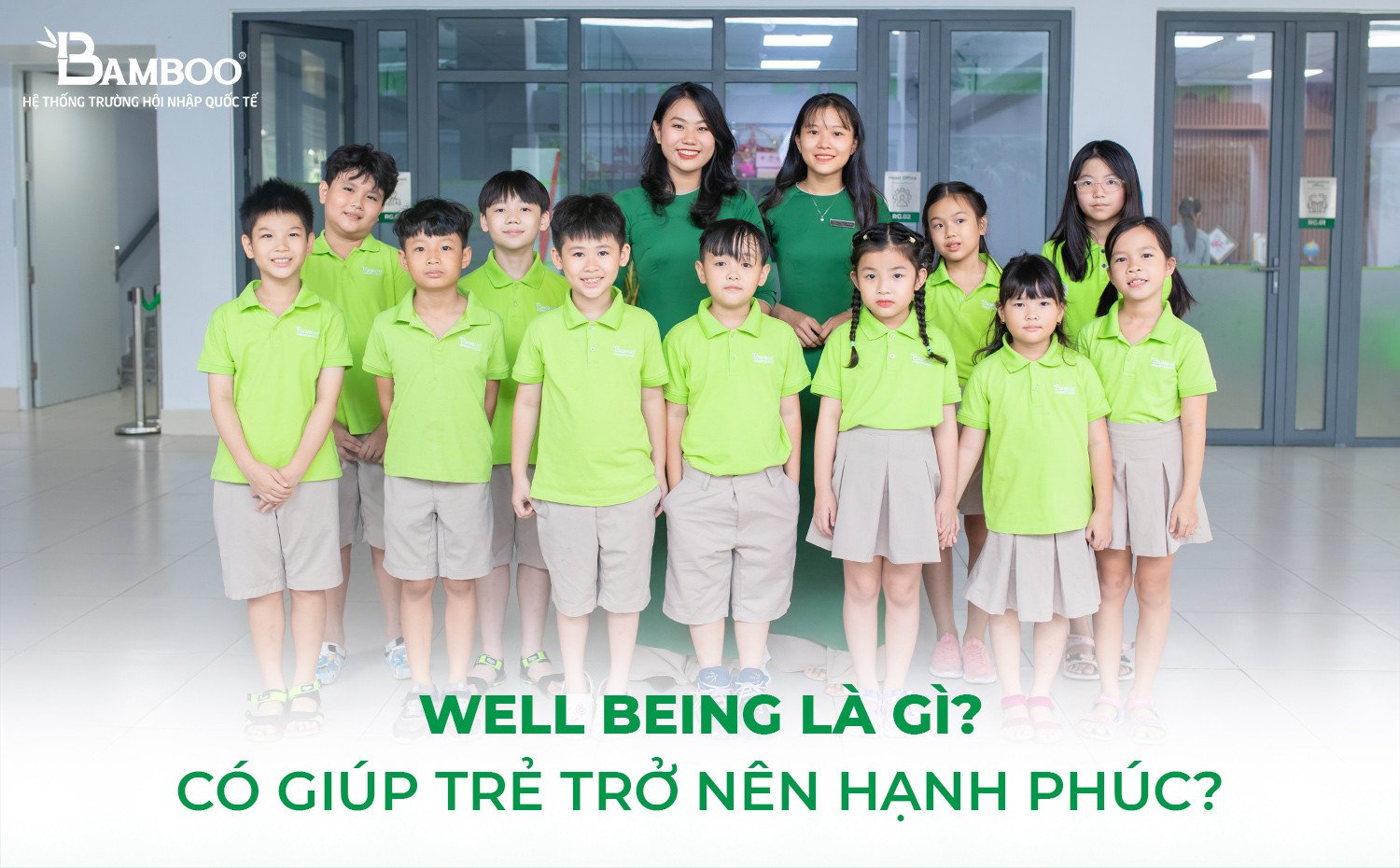 Trẻ em vui vẻ chơi đùa, biểu hiện của trạng thái well-being tốt