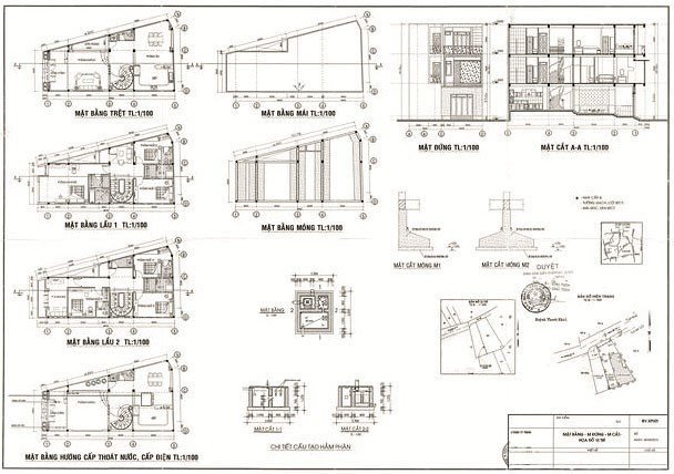 Ví dụ về bản vẽ hoàn công có xác nhận của các bên liên quan