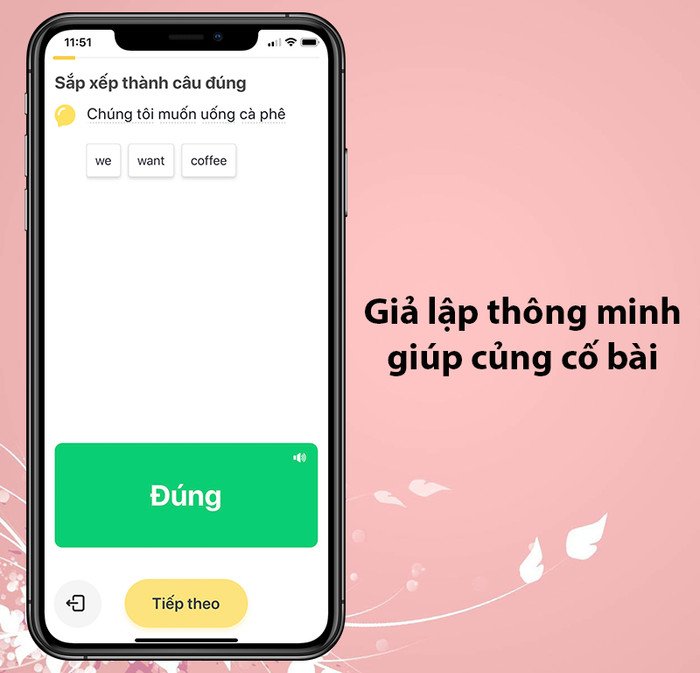 Bài tập luyện tập ngữ pháp tiếng Anh với AI trong ứng dụng Simpler