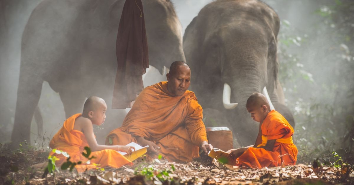 Bàn tay mở ra với ánh sáng lung linh, biểu tượng của lòng từ bi và sự chia sẻ trong triết lý Phật giáo.